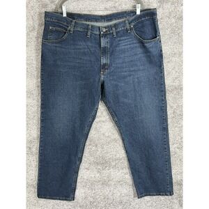 Wrangler Jeans Mens Size 44x30 Blue Denim Stretch Straight Leg Pockets‎
